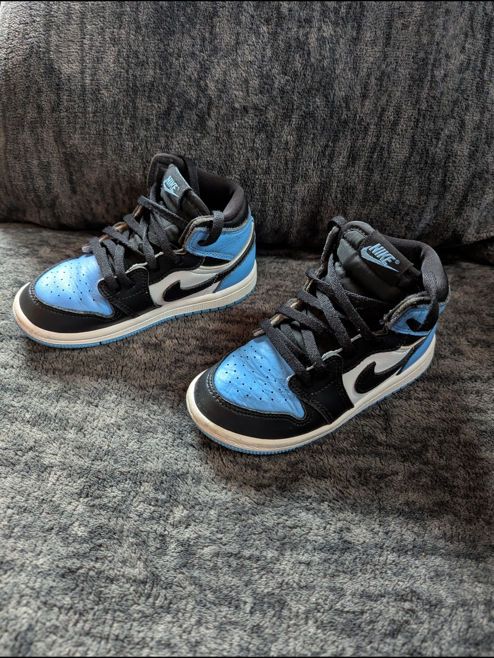 Nike Kids Jordans Black, Blue & White High-Top Sneakers
